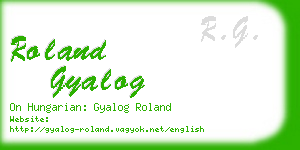 roland gyalog business card